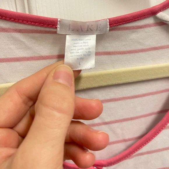 LAKE Pajamas Striped Nursing Pajama Top - Picture 3 of 11